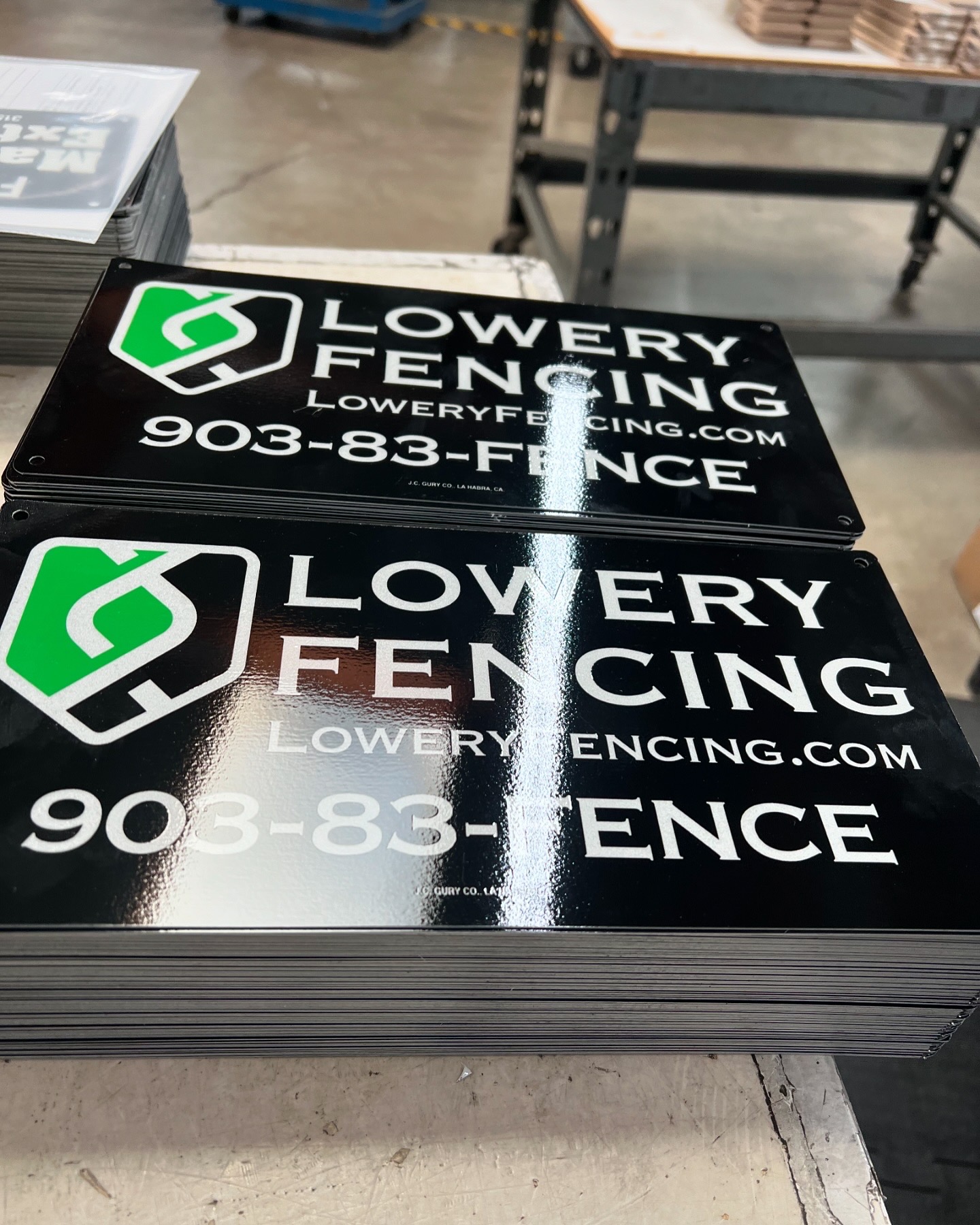 LOWERY FENCING - Rectangle Fence Sign